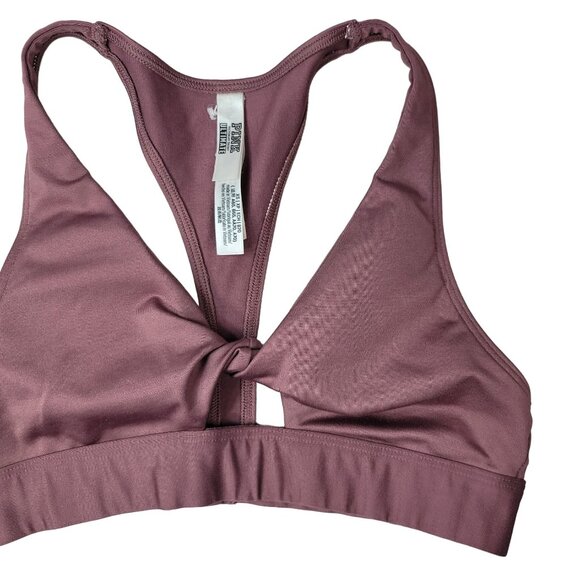 Victoria's Secret PINK Pullover Ultimate Sports Bra Mauve XS Twist Lightly Lined - Picture 2 of 10